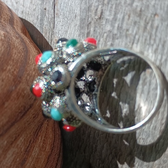 Art Deco Style Ring Multi Color - Picture 5 of 10